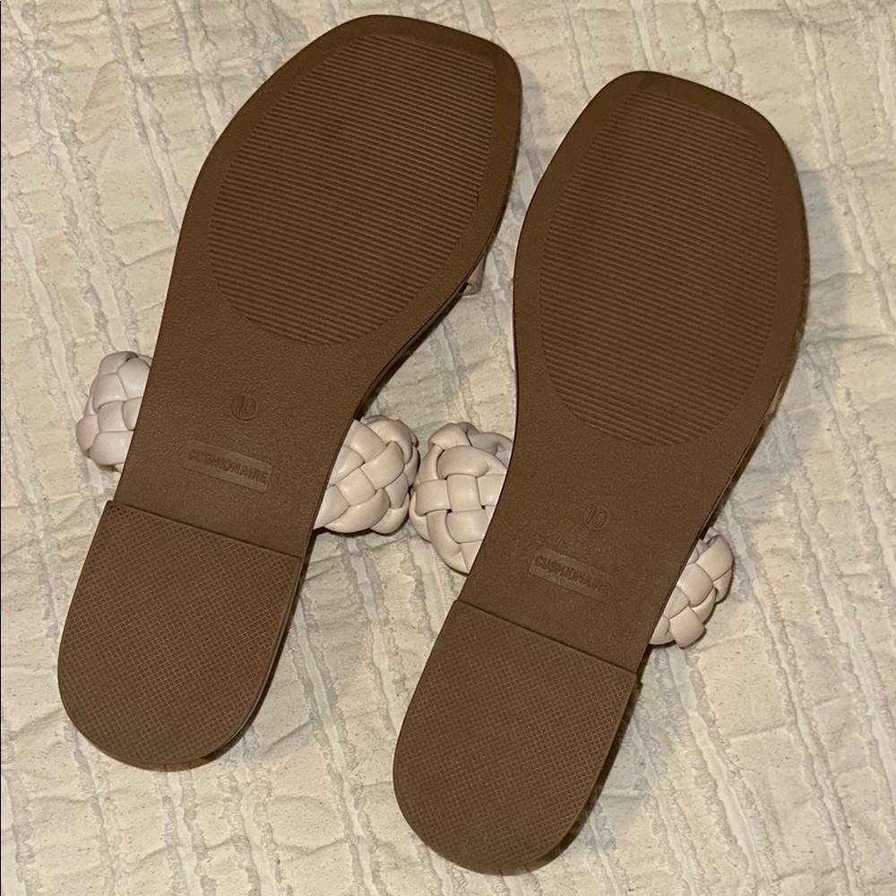 NWOT Women's Braided Sandals - Cream - Picture 3 of 3